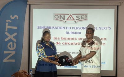Sensibilisation à la sécurité routière et remise de casque
